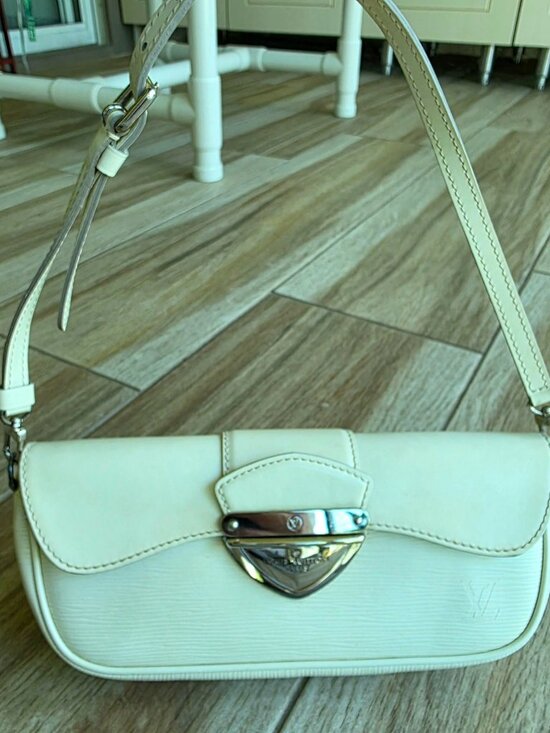 Louis Vuitton Handbags - Louis Vuitton Montaigne Ivory Epi Leather Pouchette MiniBag